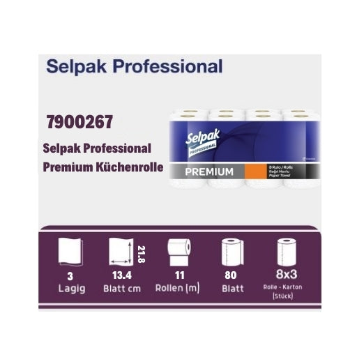 Selpak Premium Küchenrolle 24 Rollen 3-lagig - Visbona Shop